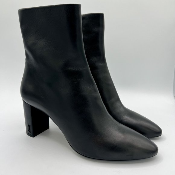 Saint Laurent YSL Lou Leather Ankle Boots Sz 40, Retail $1,190 New Without Box - Picture 4 of 13
